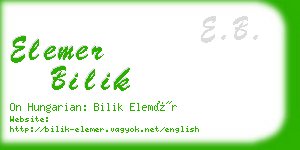 elemer bilik business card